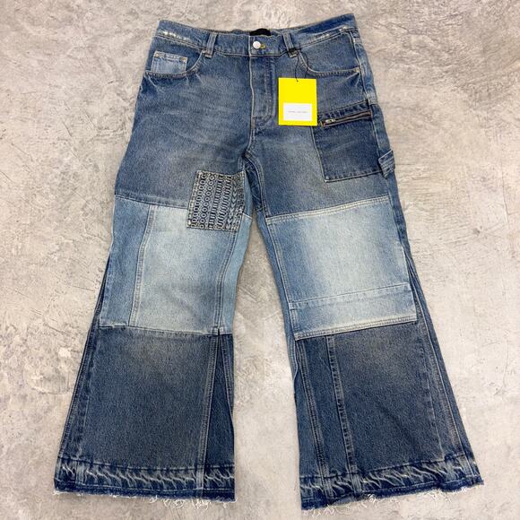 Marc Jacobs Patchwork Denim Cropped Flare Jean DSWT MSRP $695 - Picture 4 of 16